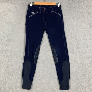 Piper Smartpak Evolution Breeches Womens' 24R Navy Knee Patch Pant Equestrian